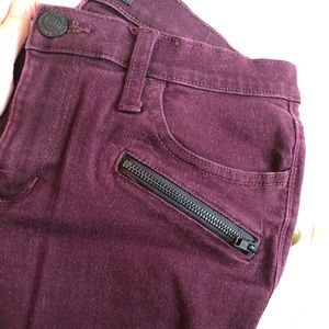 Burgundy jeans